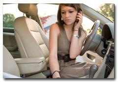 Staff person using personal cell phone for business